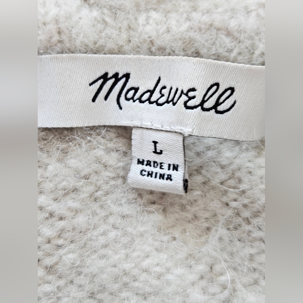 Women's Madewell Wool Blend Hooded Sweater - Picture 5 of 6
